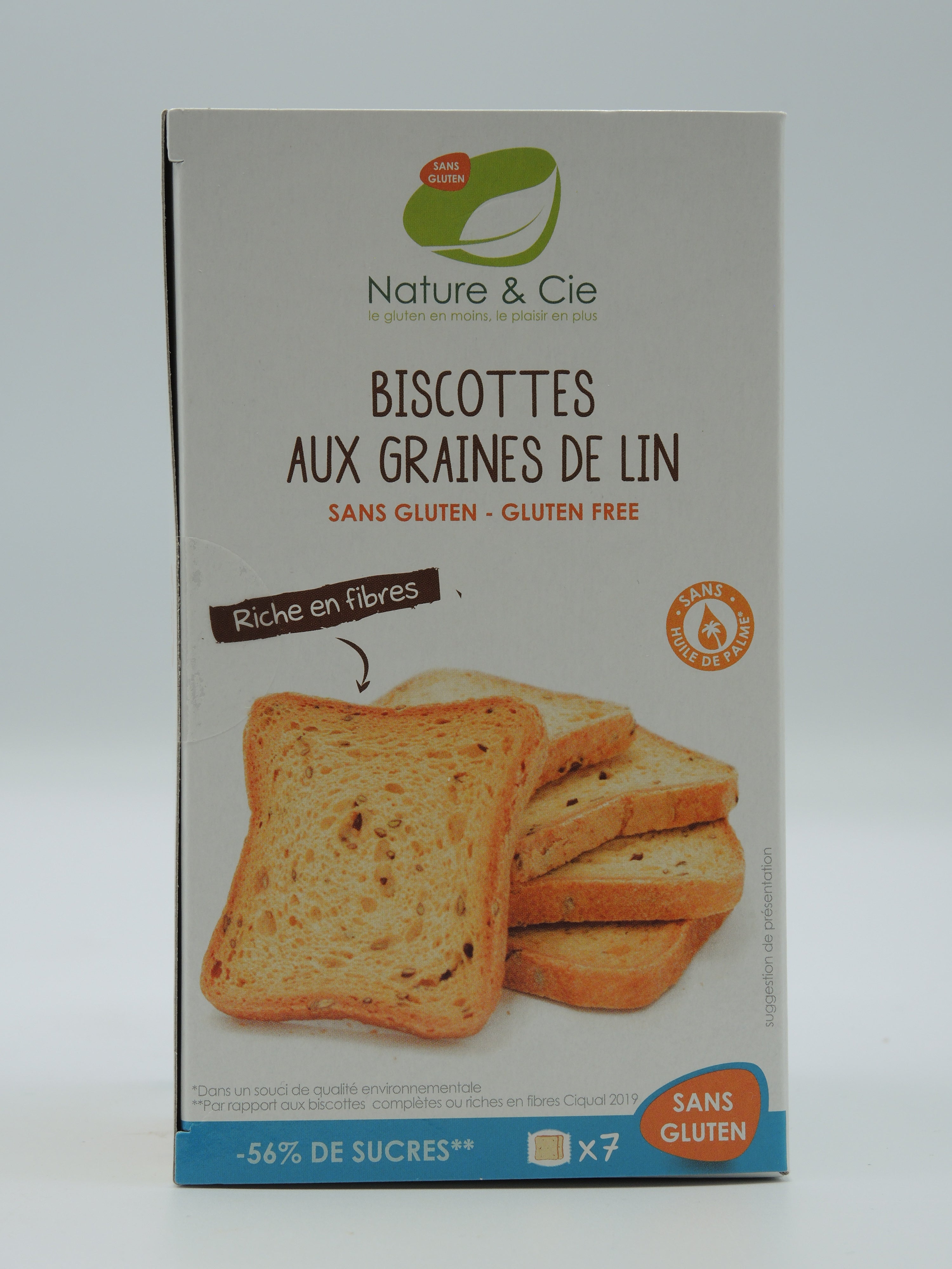 Biscottes aux graines de lin, 182g, Nature & Cie