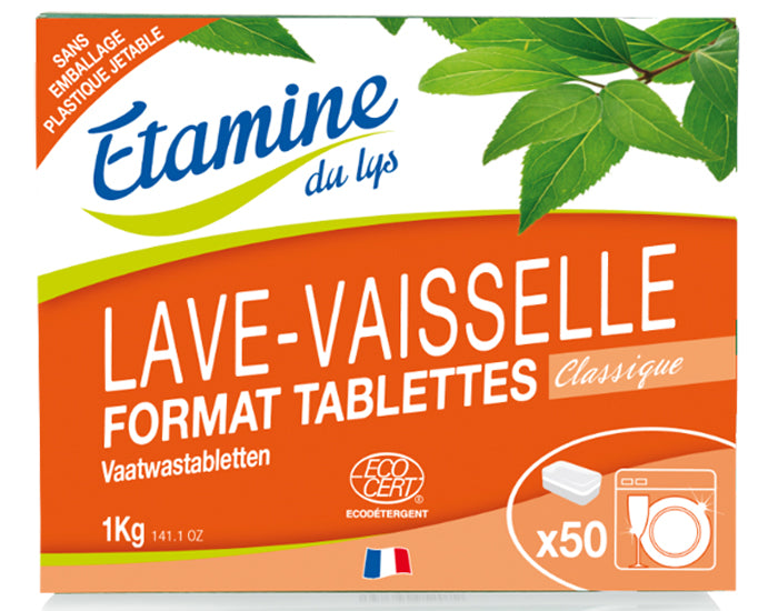 Tablettes lave-vaisselle, 50 pastilles, Etamine du lys