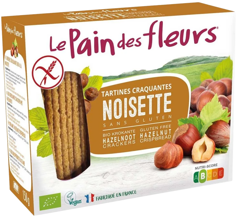Tartines Craquantes Bio à la noisette, 150g, le Pain des Fleurs