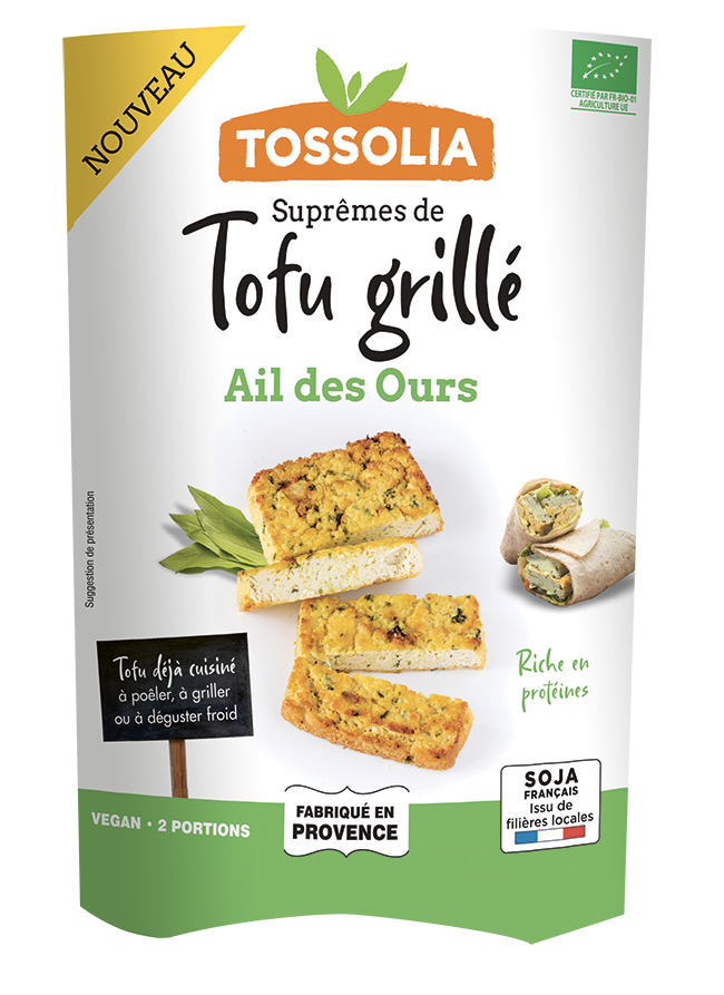 Suprême de tofu à l'ail des ours,140g, Tossolia