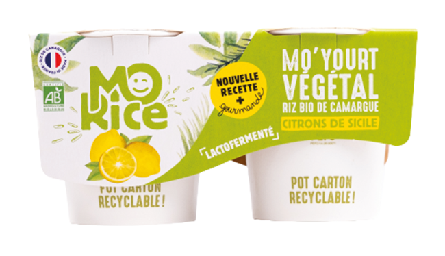Yaourt végétal au riz de Camargue, citrons de Sicile , Morice