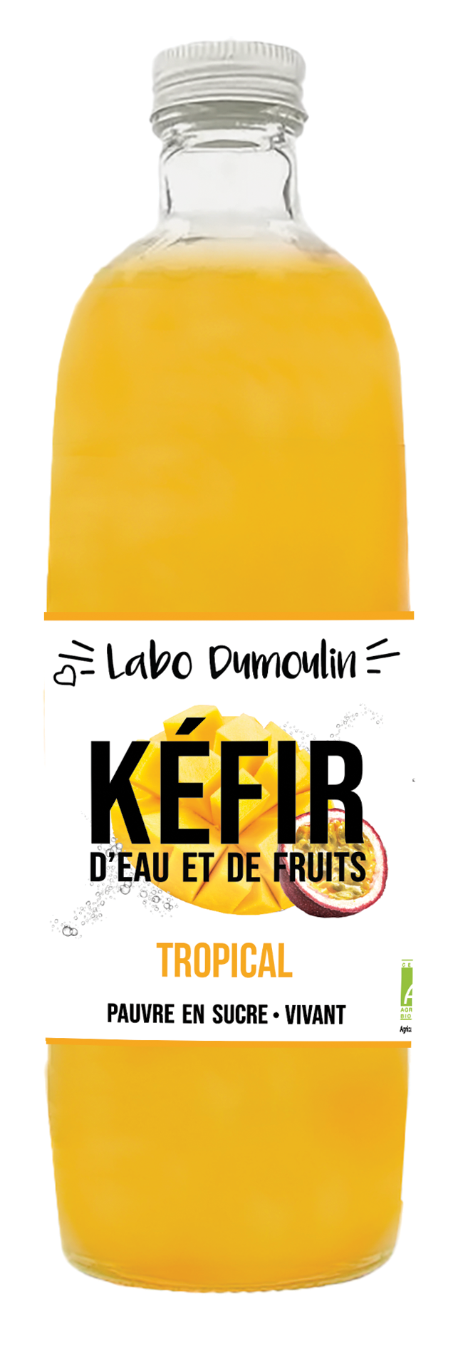 Kéfir de fruits Tropical Bio, 75cl, le Labo Dumoulin, Origine Alsace
