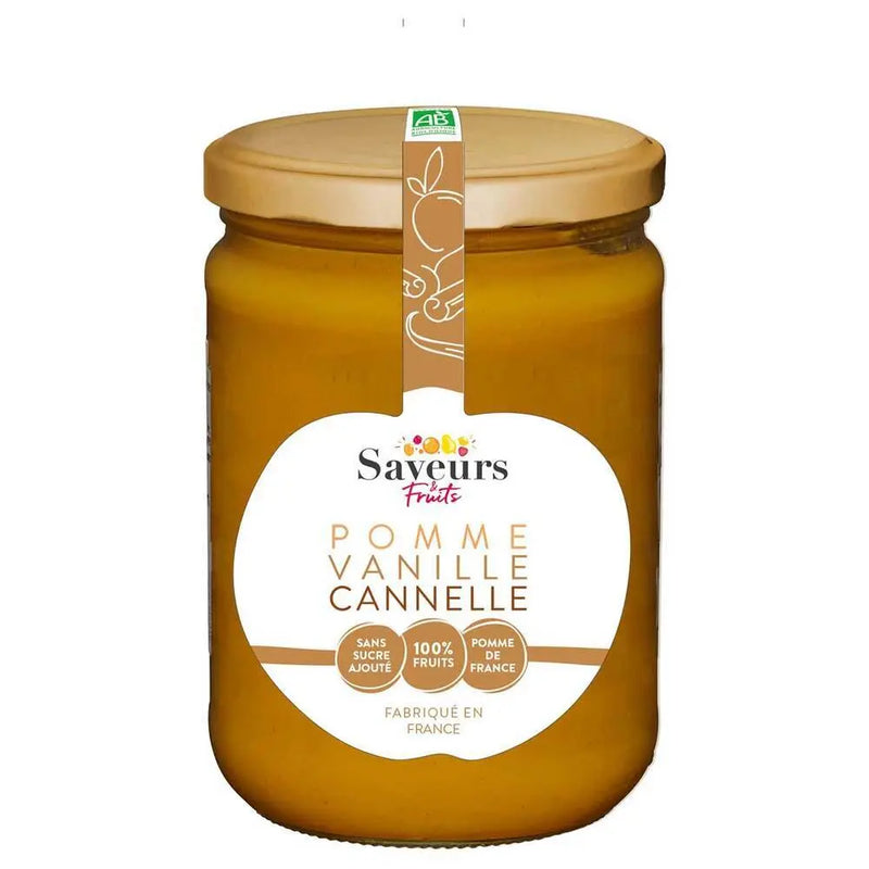 Purée de Pomme Vanille Cannelle 560g, Saveurs et fruits