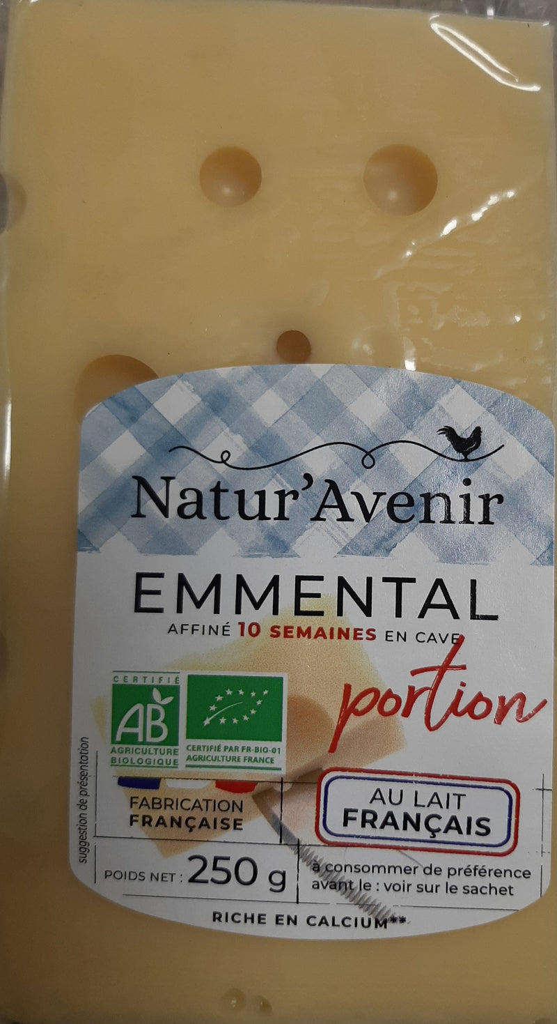 Emmental bio, affiné 10 semaines,  250g, Natur'Avenir