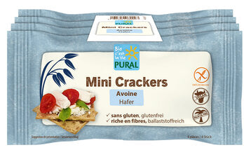 Mini Crackers avoine, 4x35G, Pural