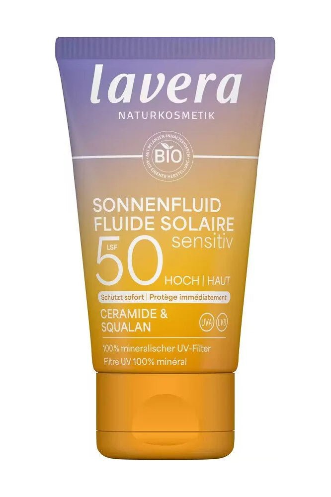 Fluide Solaire visage et décolleté  SPF50 - Lavera