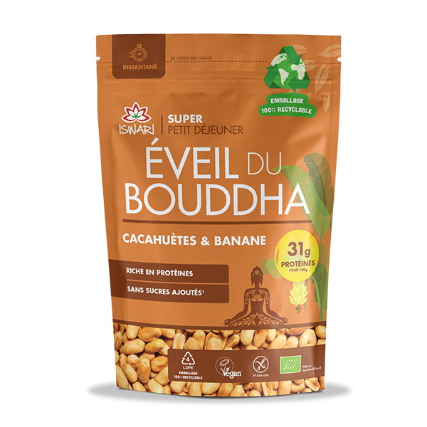 Eveil du bouddha cacahuetes banane ,360g, ISWARI