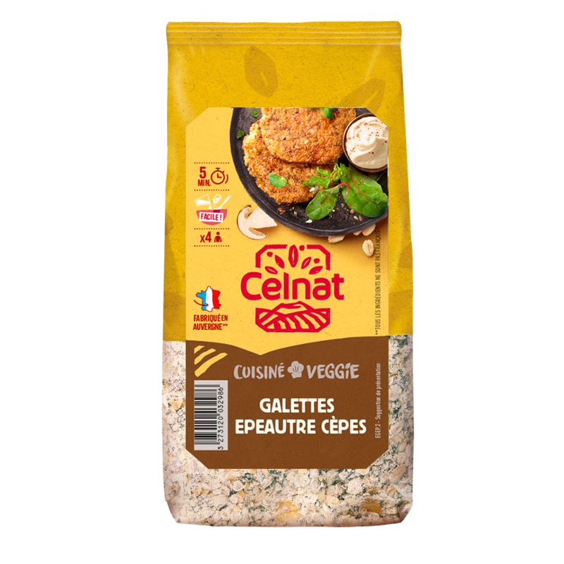 Galettes épeautre et cèpes,200g, Celnat