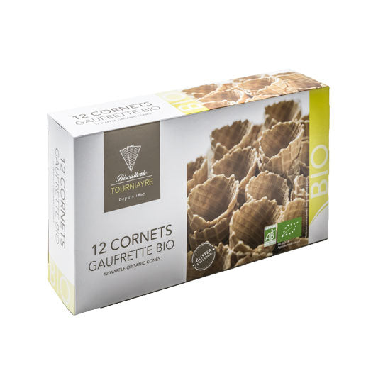 Cornets gaufrés pour glace, 12pieces,150g, Tourniayre