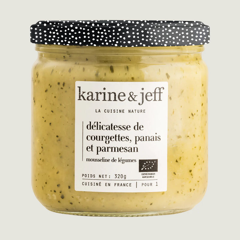 Délicatesse de courgettes, panais et crème de brebis, 320G, Karine & Jeff