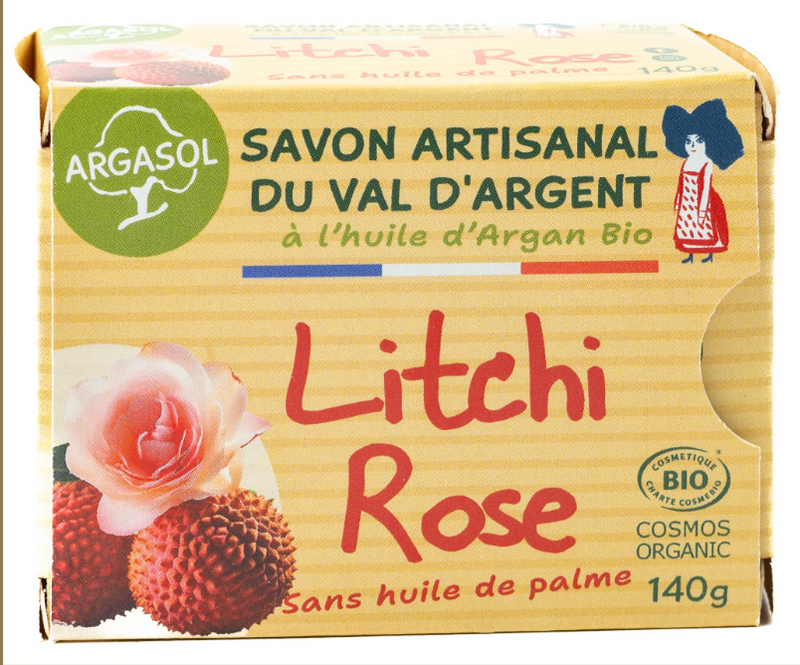Savon Litchi-Rose, 140g, Argasol