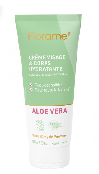 Crème visage et corps hydratante à l'aloe Vera, 100ml, Florame