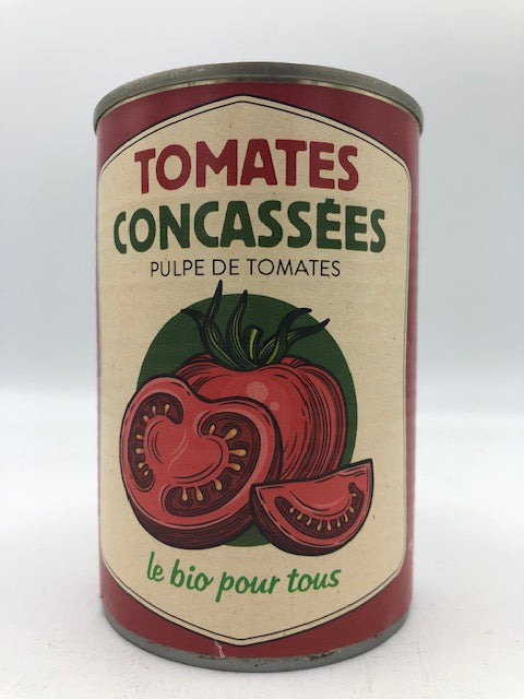 Tomates concassées bio, 400g, Le bio pour tous