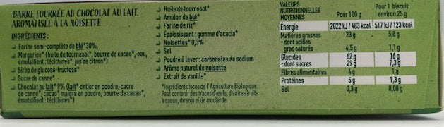 Biscuits, lingot au chocolat, 150g, Evernat
