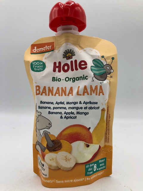 banana Lama, gourde pomme mangue abricot, 100g, Holle