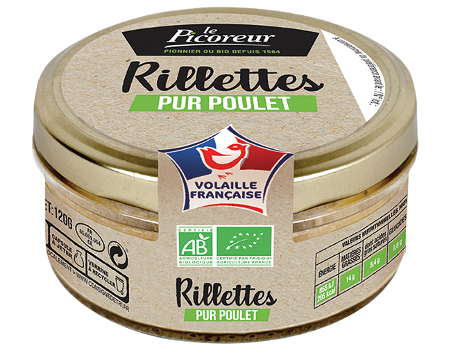 Rillettes de poulet , 120g, le Picoreur