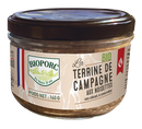 Terrine de campagne aux noisettes, 160g, Bioporc