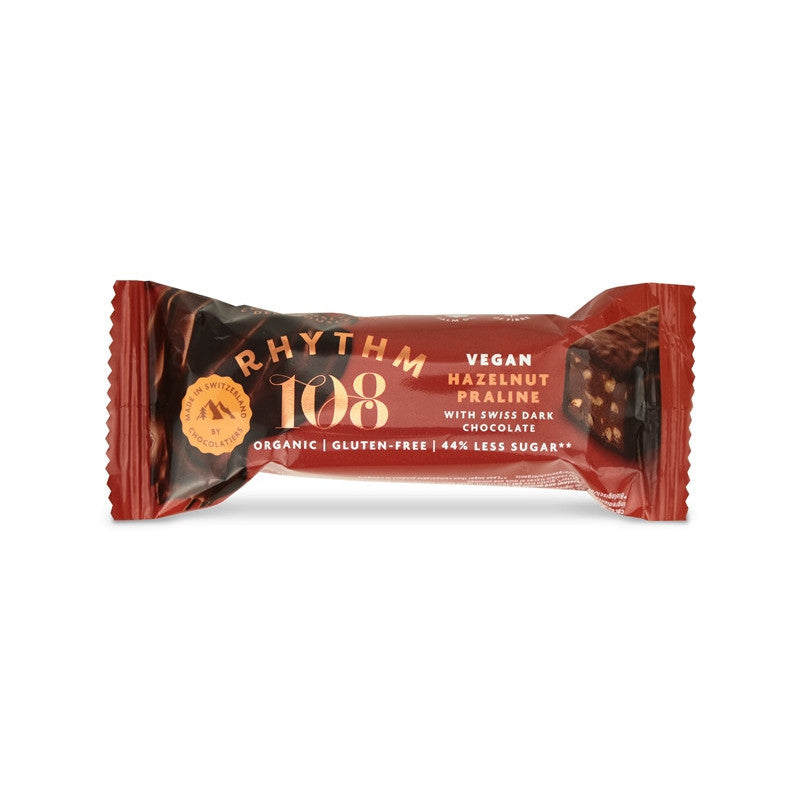 Barre chocolat praliné noisette, 33g, Rhythm108