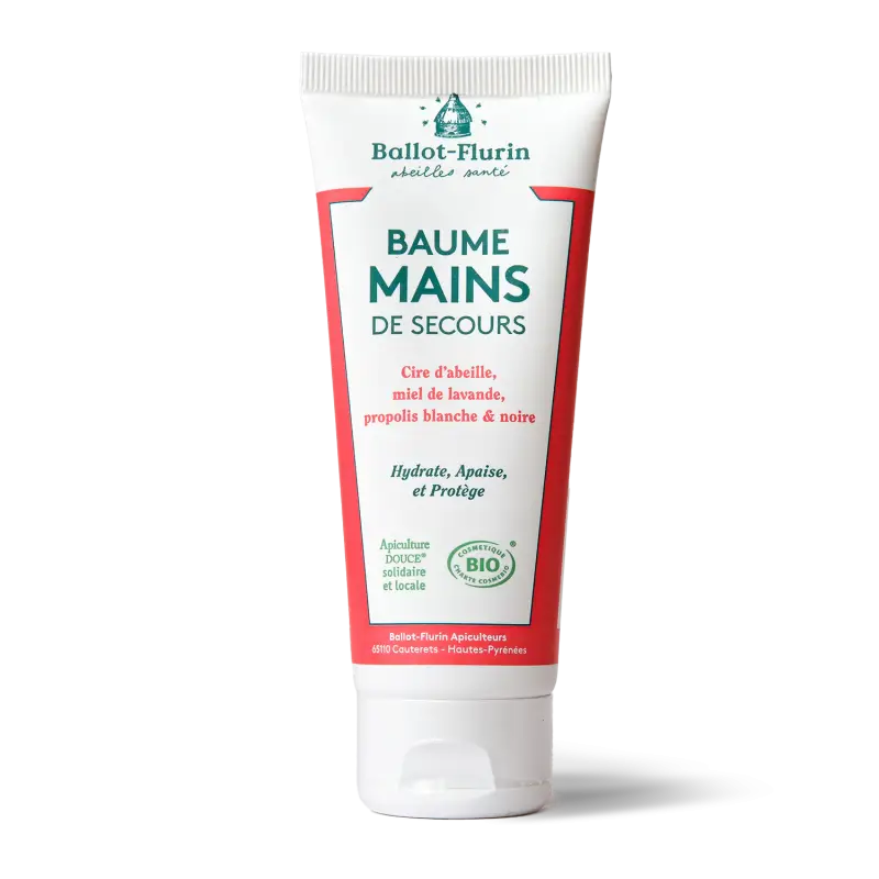 Baume mains de secours, cire miel et propolis, 75ml, Ballot-Flurin