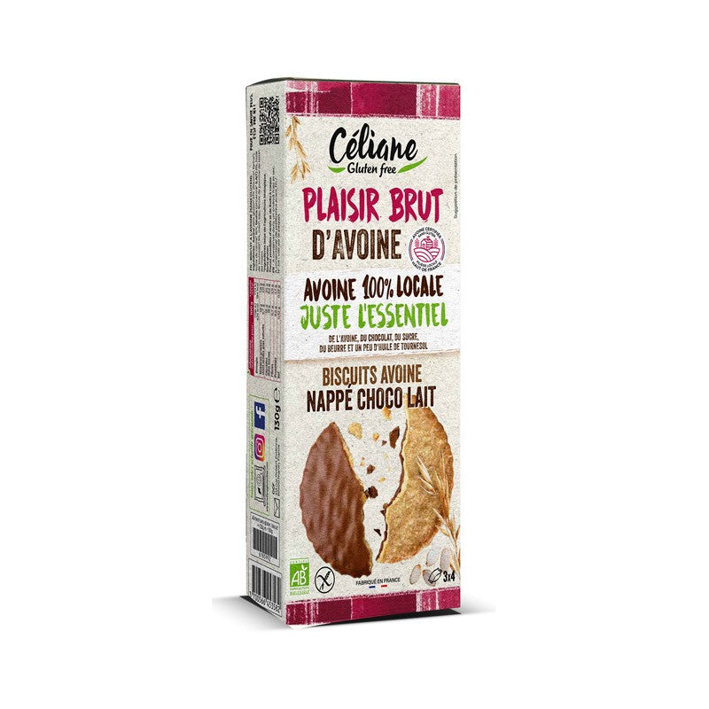Biscuit avoine chocolat lait 125g, Céliane