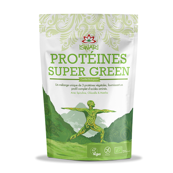 Proteines super green,250g, ISWARI