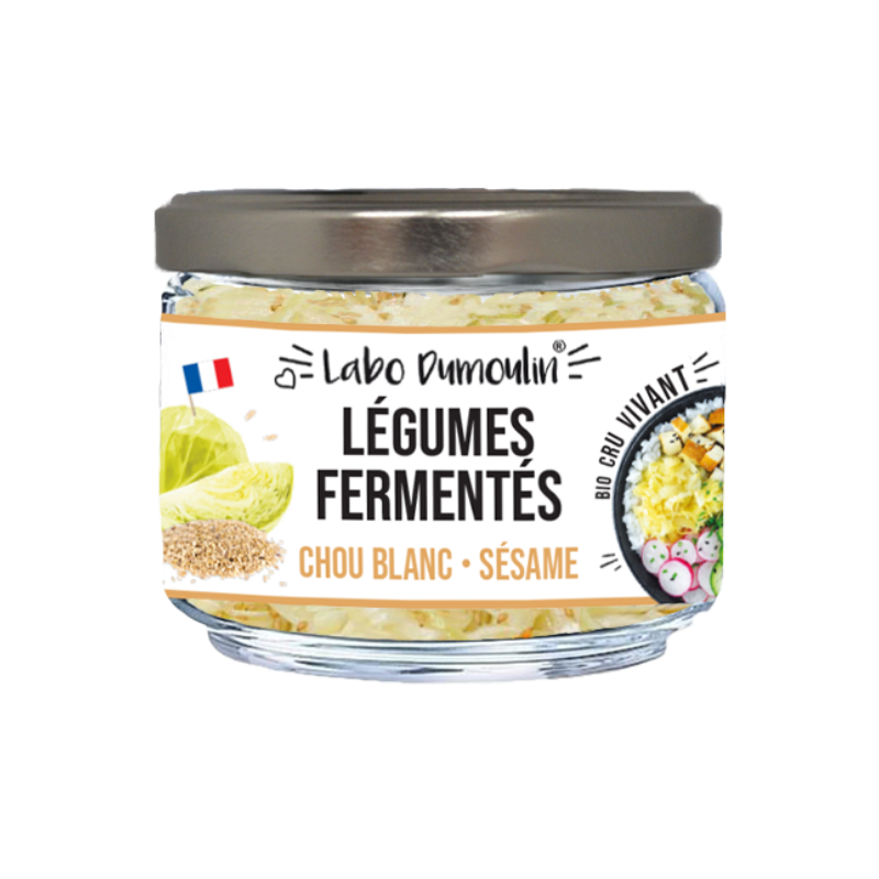 Légumes fermentés chou blanc sésame, 180g, Labo du moulin