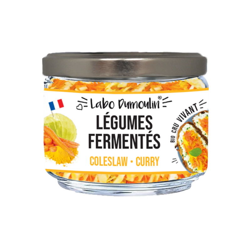 Légumes fermentés coleslaw curry 180g, Labo du moulin