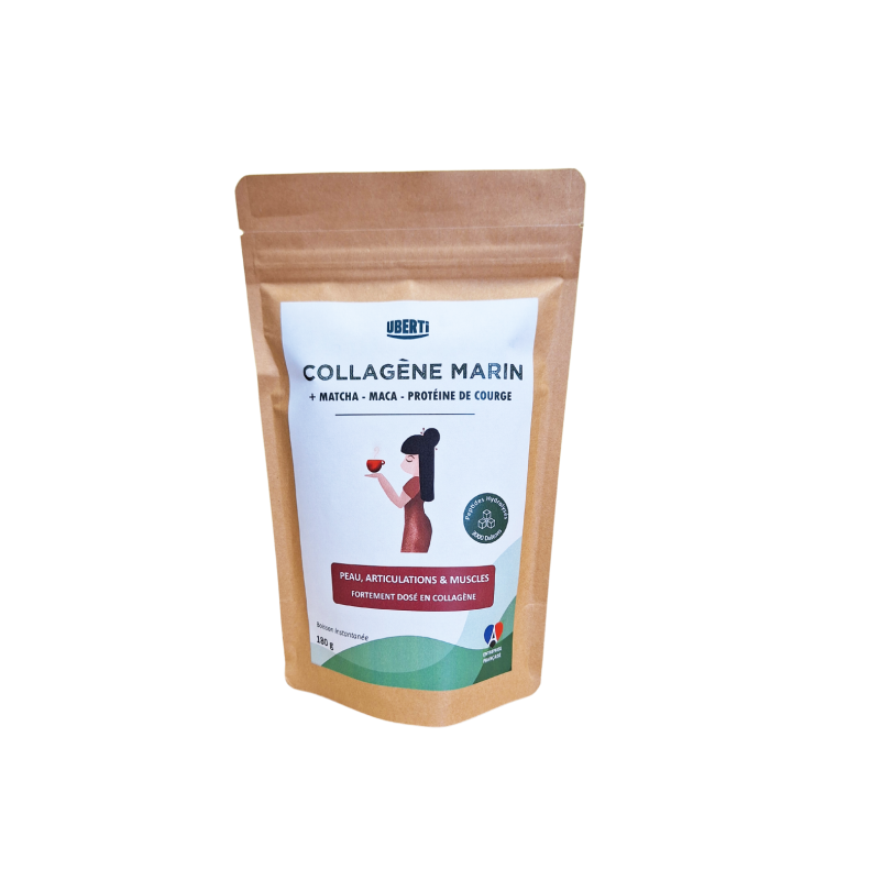 Collagène marin peptides + the matcha, 180g, Uberti