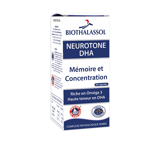 Neurotone DHA, mémoire et concentration, 60 capsules,  Biothalassol