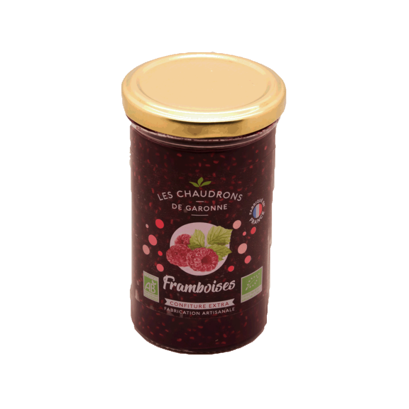 Confiture framboises 300g, Les Chaudrons de la Garonne