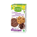 Cookies nappés au chocolat noir et pépites de chocolat noir 175g, végan, 175g, le Moulin du Pivert