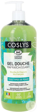 Gel Douche rafraichissant, Menthe Et Chanvre 1l - Coslys