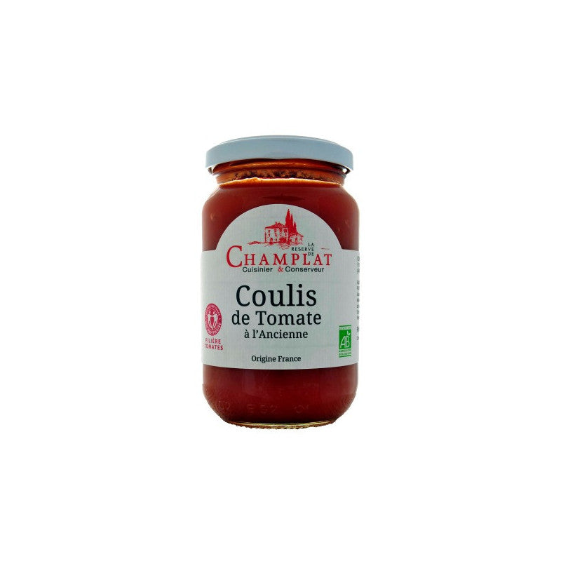 Coulis de tomate à l'ancienne 100% filière tomate France Biopartenaire, 340g, Champlat