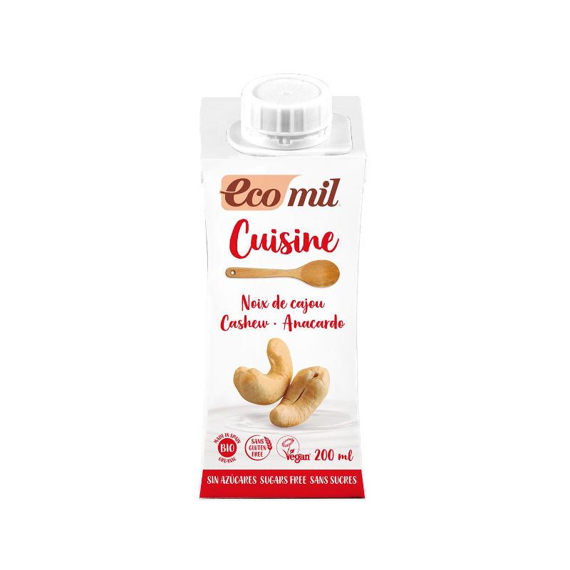 Crème cuisine noix de cajou, 20cl, Ecomil