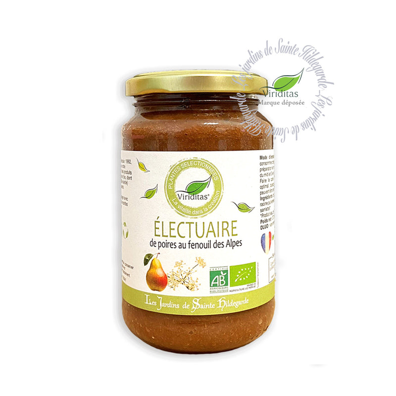 POIRES MIEL, ÉPICES, FENOUIL ALPES BIO, 370g, Les Jardins d'Hildegarde