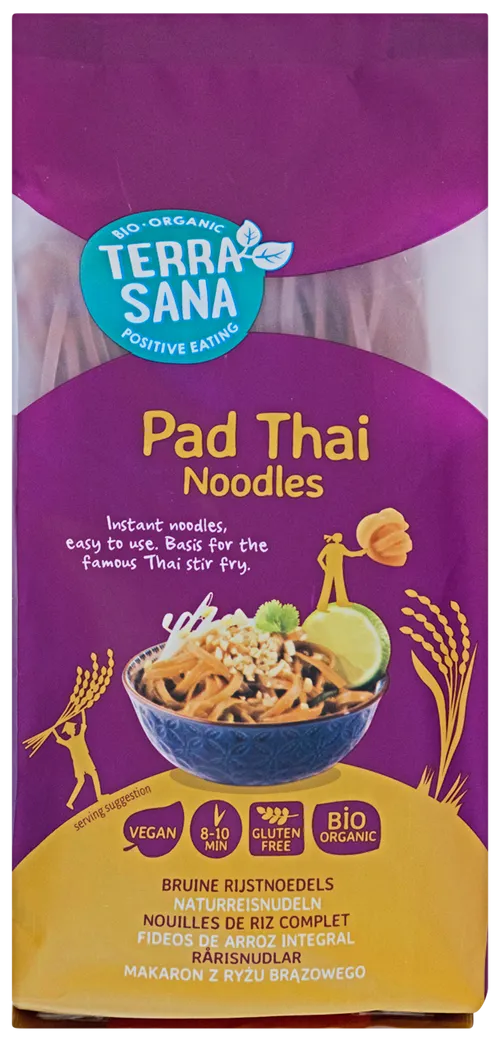 Nouilles Pad Thai 100% de riz complet, 250g, Terra sana