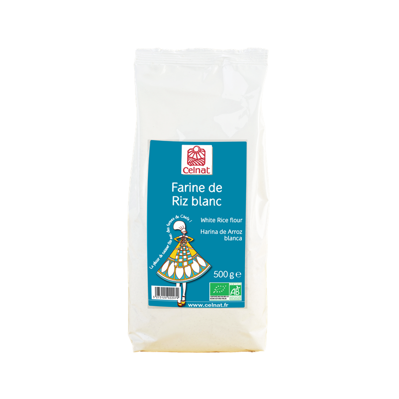 FARINE DE RIZ BLANC, 500g, Celnat