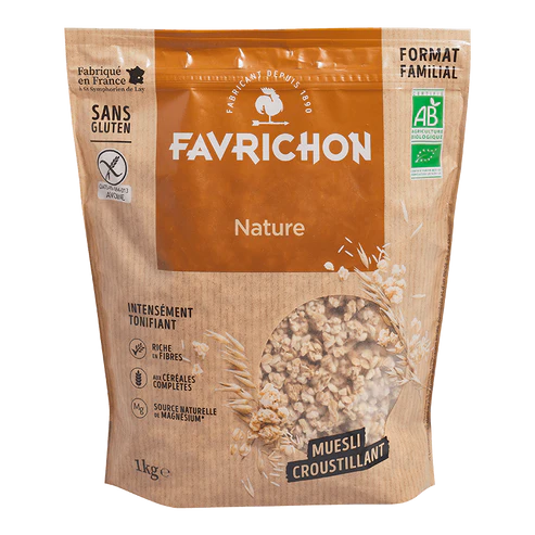 Muesli croustillant nature FORMAT ECO,1k, Favrichon