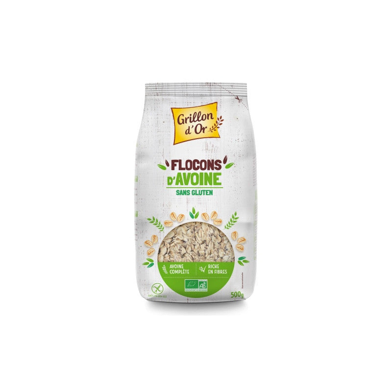 Flocons d'avoine petits, sans gluten, 500g, Grillon d'Or