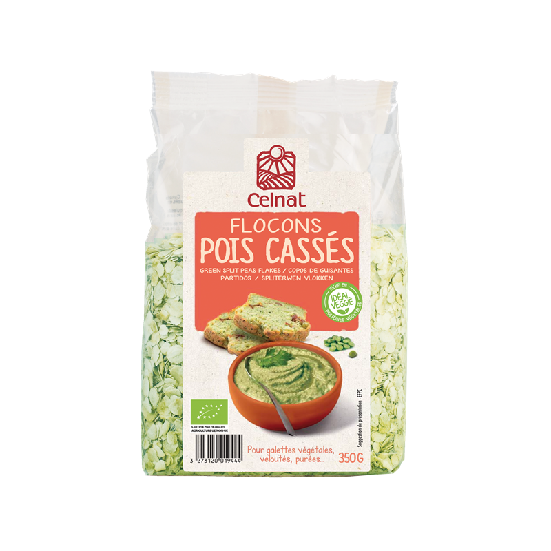 Flocons de pois cassés, 350g, Celnat