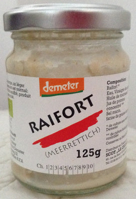 Raifort Demeter Bio, 125ml, Erhard,  Origine Allemagne
