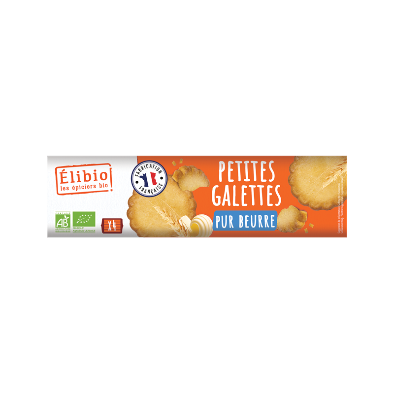 Petites galettes pur beurre, 125g, Elibio