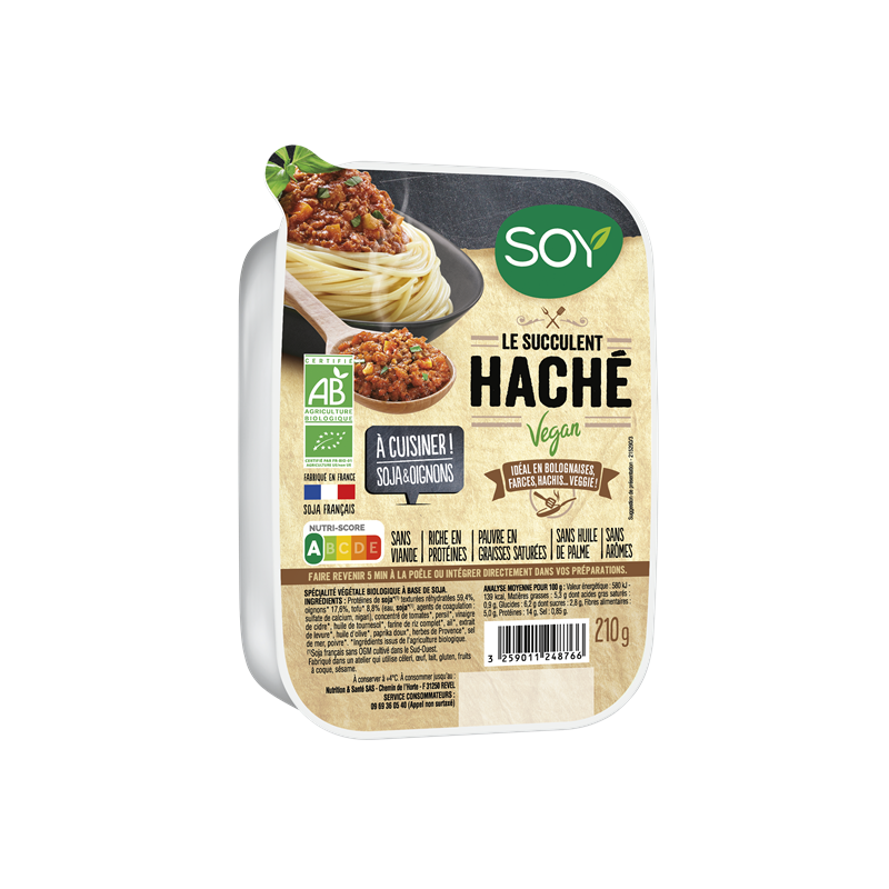 Haché végan, à base de soja 210g