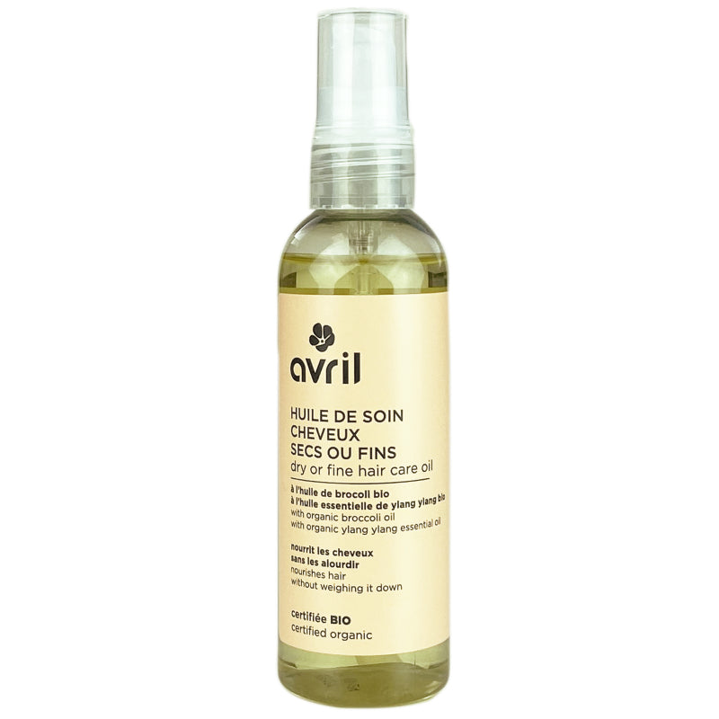 Huile de soin cheveux secs ou fins, 100ml, Avril
