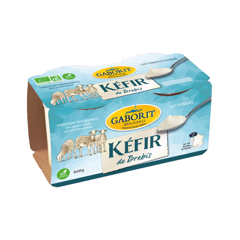Kéfir au lait de brebis, 2x125g, Gaborit