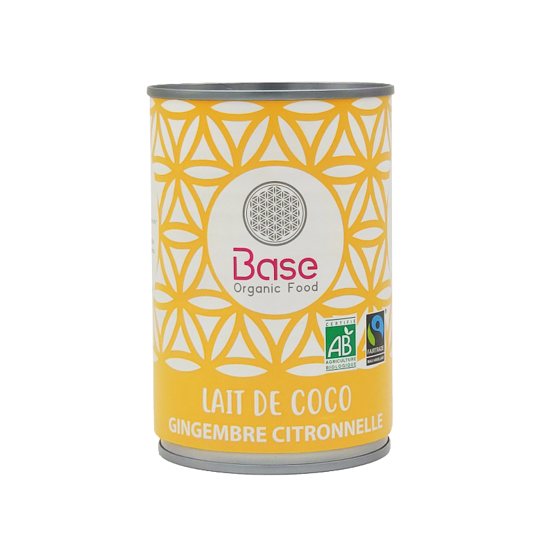 lait de coco gingembre citronnelle, 200ml, Base organic food
