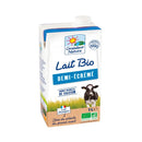 Lait UHT Bio demi écrémé en brique 1L, Grandeur nature