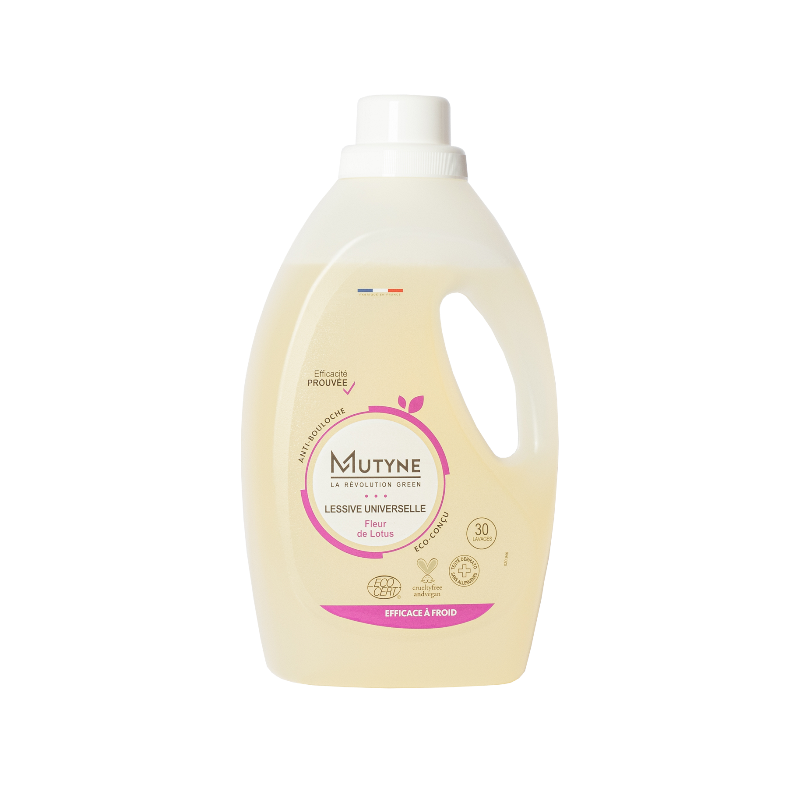 Lessive liquide universelle parfumée fleur de lotus 1,5l, Mutyne