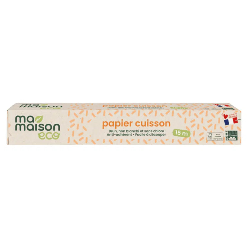 Papier cuisson non blanchie et sans chlore, 15 mètres, Ma Maison Eco