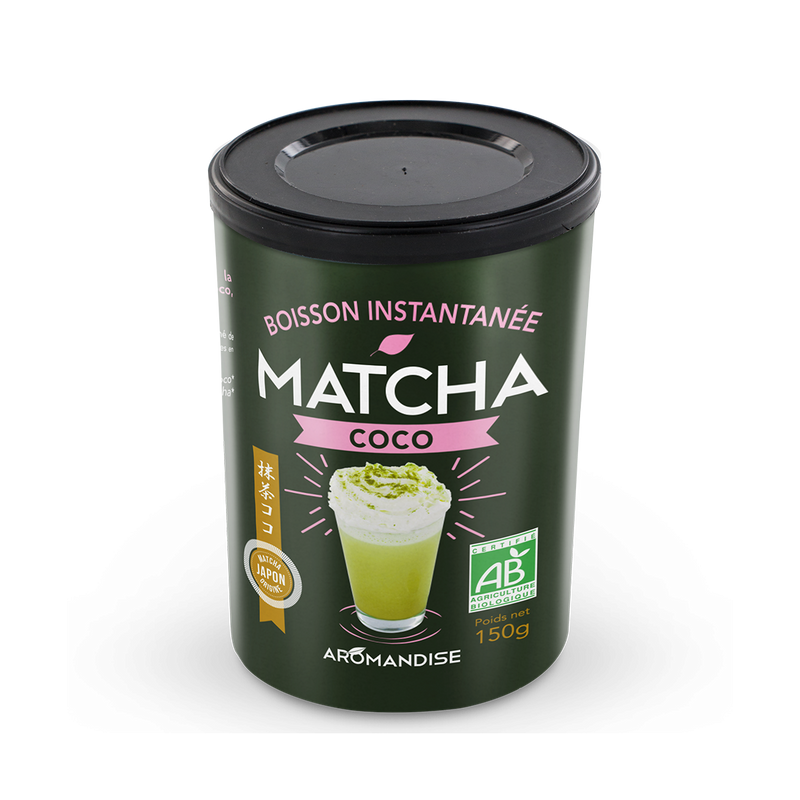Boisson instantanée matcha coco, 150g, Aromandise